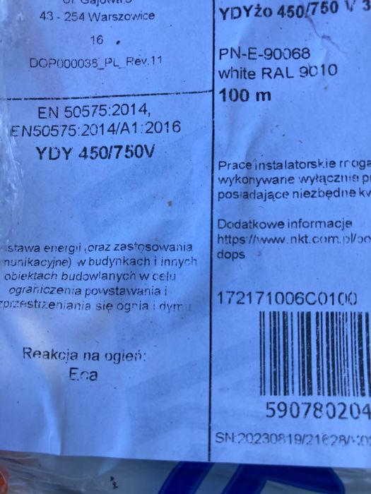 Sprzedam kabel elektryczny