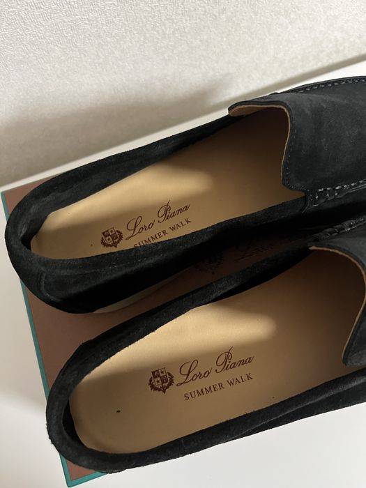 Лоферы Loro Piana Summer Walk Black Suede 46(30cm)