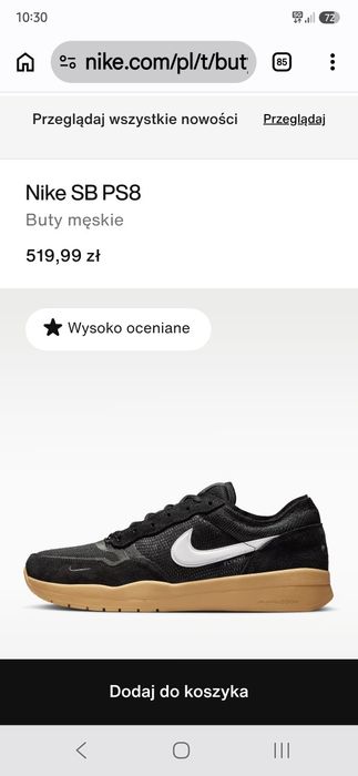 Nike SB PS8 black/white/anthracite