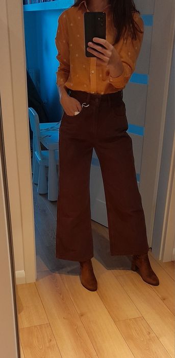 Le crop Sezane, brown, rozmiar 32