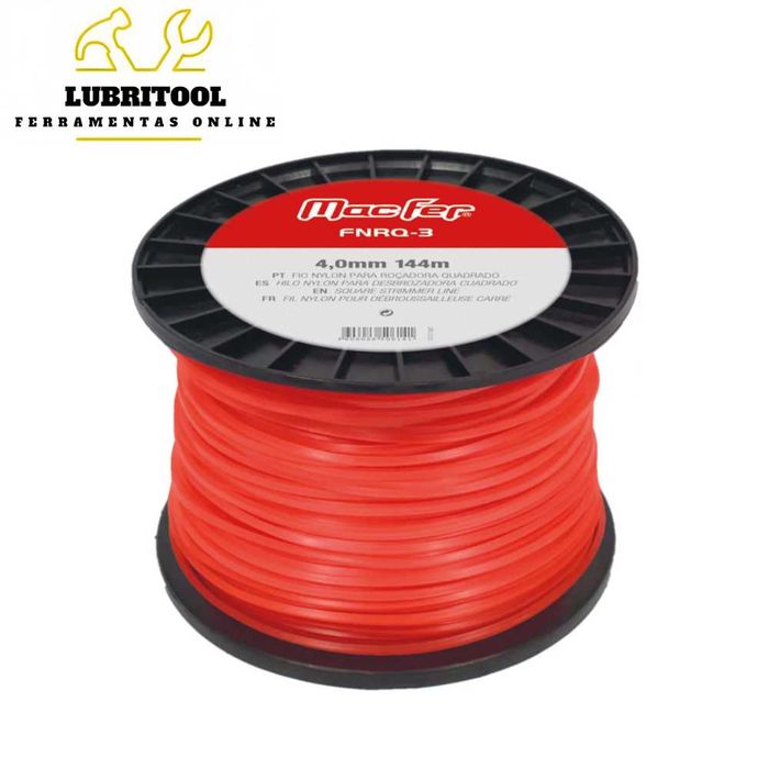 Fio Nylon Quadrado para Roçadora 4mm 144m 0123.090 | NOVOS