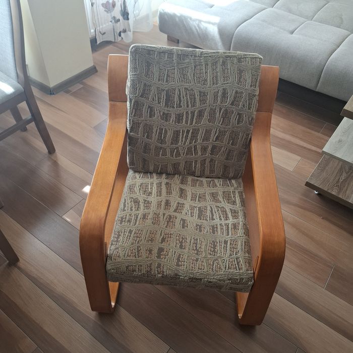 Fotel bujany drewno podobny