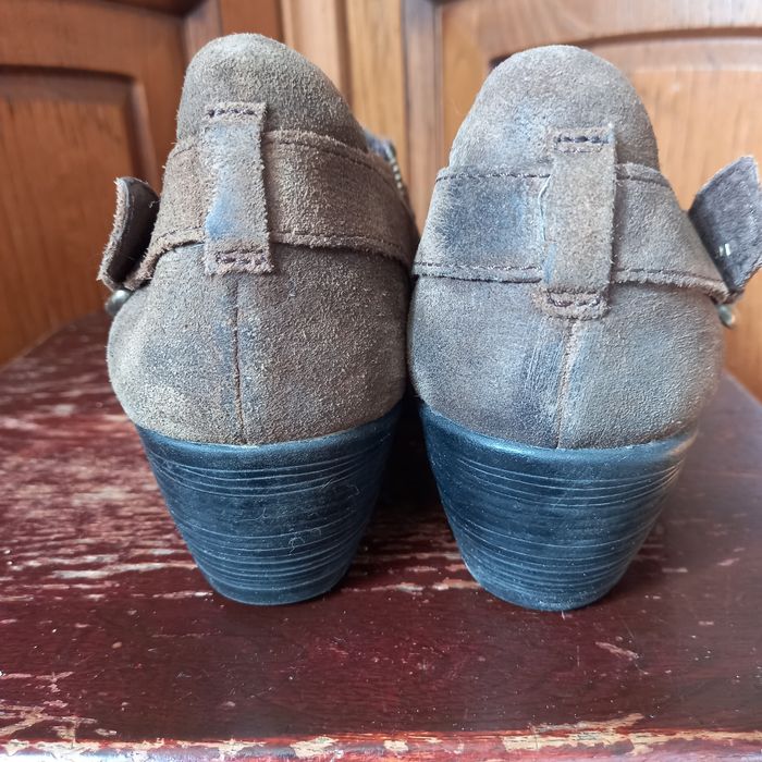 Мотоботинки байкера, ст.26.5см, замша-кожа, born, к2, 40-41 размер