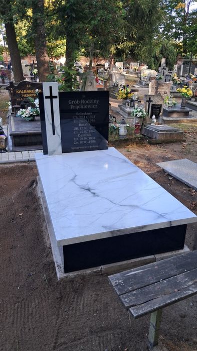 Nowoczesne Tanie Nagrobki Kompozytowe 5299 zł z montażem Cały Kraj.