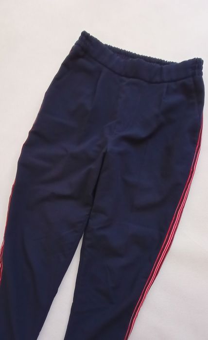 Pull&Bear spodnie granatowe w pasie gumka cygaretki 36