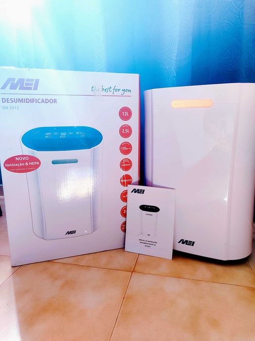 Desumidificador MEI 12L DH 5012 – Ar Seco e Livre de Mofo (Bom Estado)