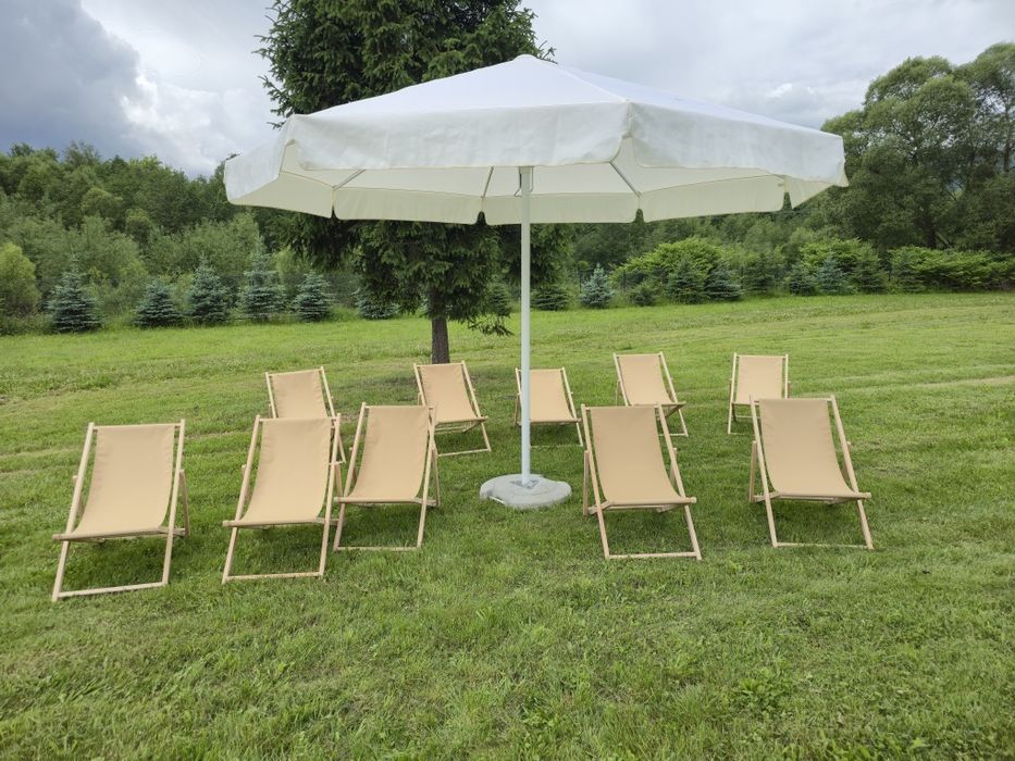Leżaki, parasole, stoły paletowe, STREFA CHILLOUT EVENTSTYLE