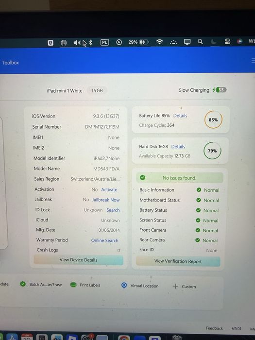 Apple tablet iPad mini 16gb 2014