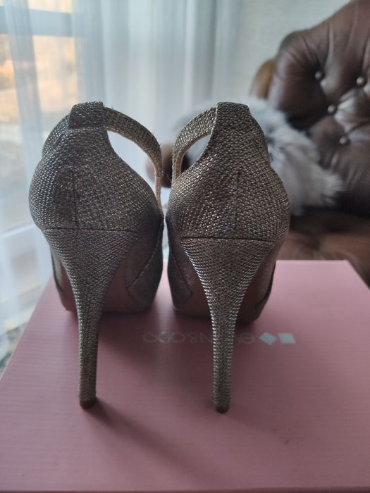 Szlipki wysoki obcas 36 BERSHKA nowe ślub 3cm platforma 13 obcas