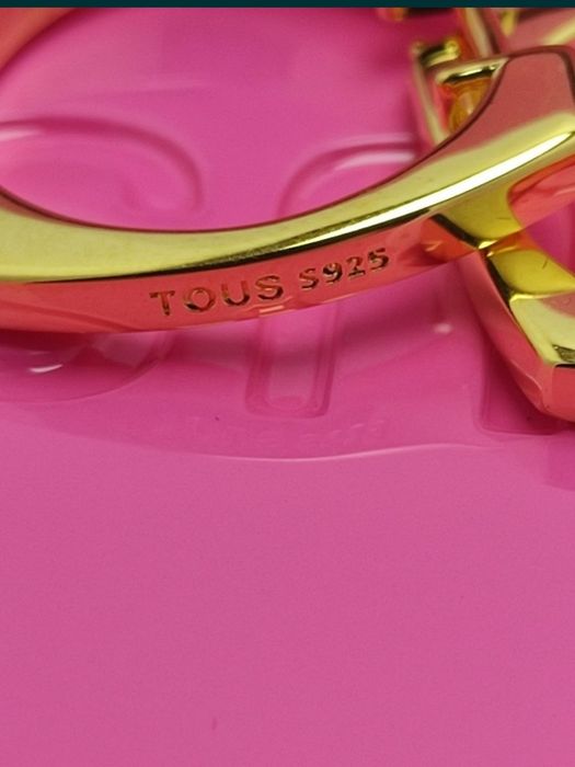 Komplet biżuterii z misiem żółte srebro vermeil 925 perła i