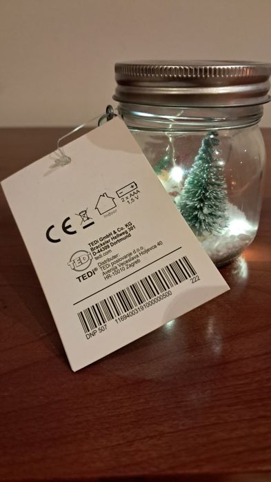 Decoração natalícia com led,nova com etiquetas