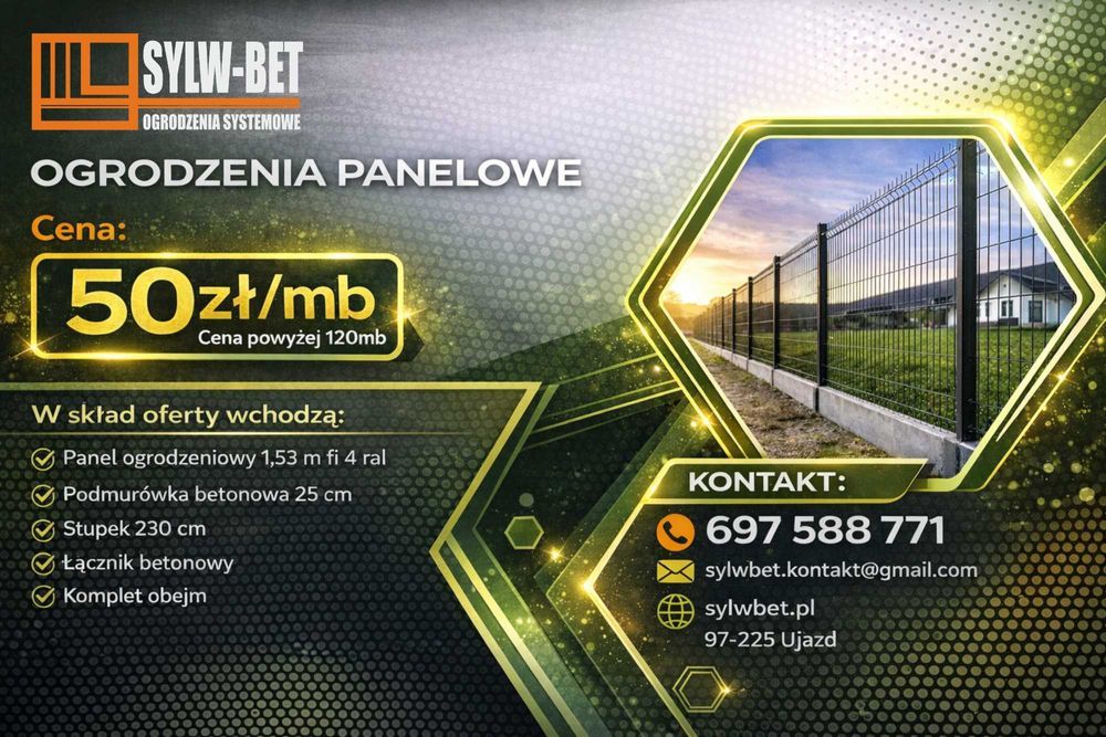 Promocja!!!  Płot Ogrodzenie Panelowe ogrodzenia Parkan MONTAŻ