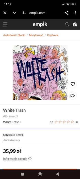 Płyta CD White Trash album z 1991r.