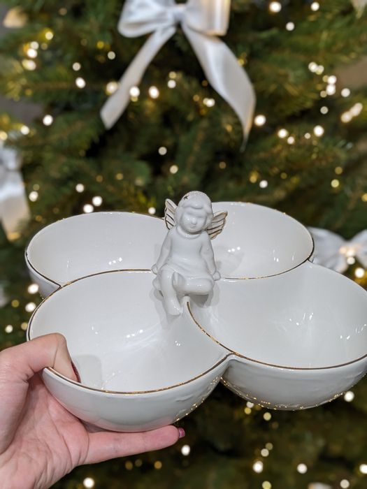 Patera z aniołkiem - nowa z metką | porcelana