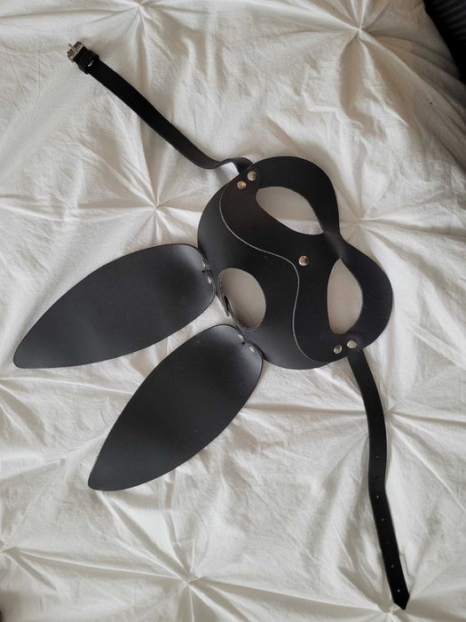 Maska damska królik skóra naturalna