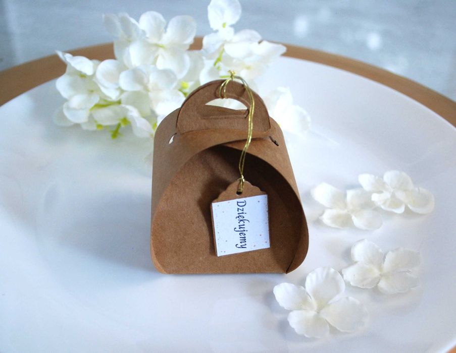 PUDEŁKO pudełeczka podziękowanie dla Gości GOLD