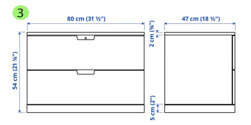Cómodas - gama NORDLI - Ikea