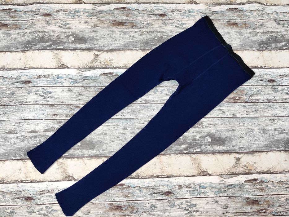 StilLongs super ciepłe grubsze legginsy 85% merino granatowe man S