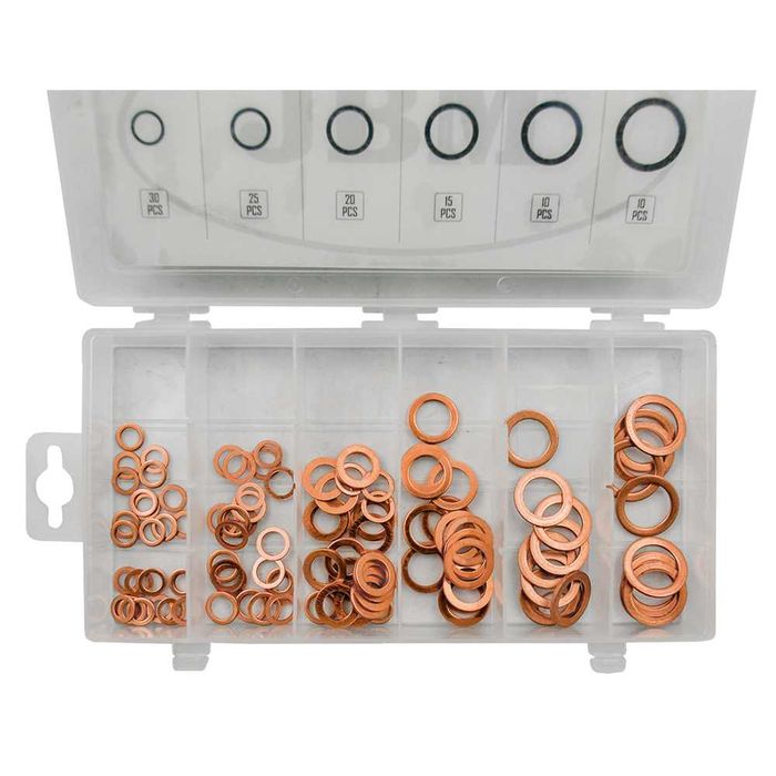 (Com Iva) Caixa de Anilhas de Cobre 110 PCS