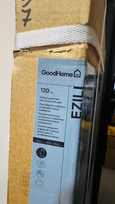 Parawan nawannowy GoodHome Ezili 118x72.5 czarny BS-BS-S101