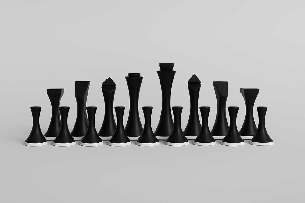 Ексклюзивний набір фігур для шахів “Мінімалізм”. Шахматные фигуры