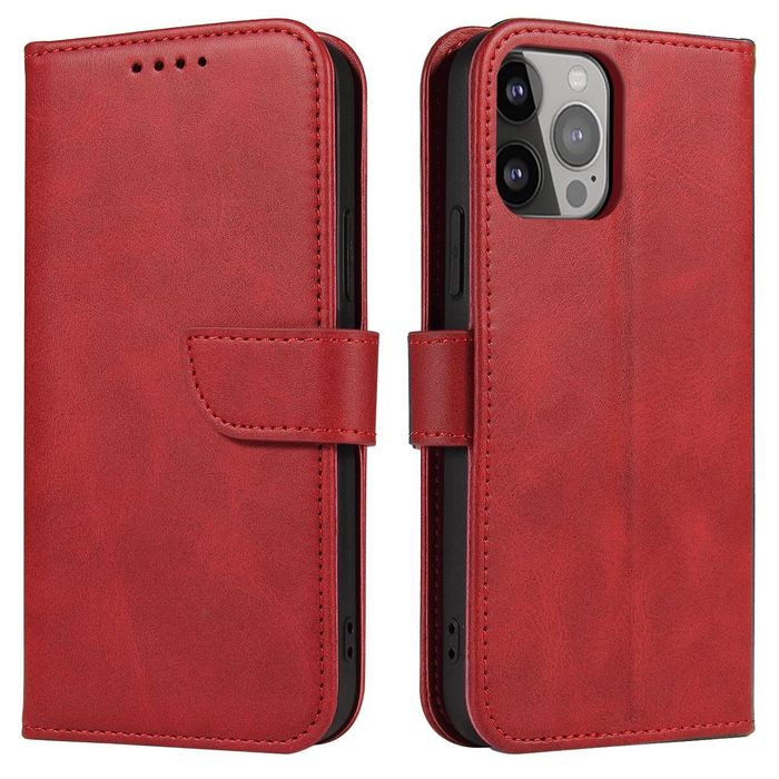 Magnet Case etui Samsung Galaxy S23 … portfel podstawka czerwone