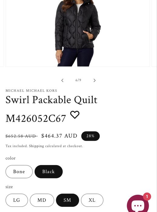 Куртка Michael Kors Swirl Packable Quilt оригінал!