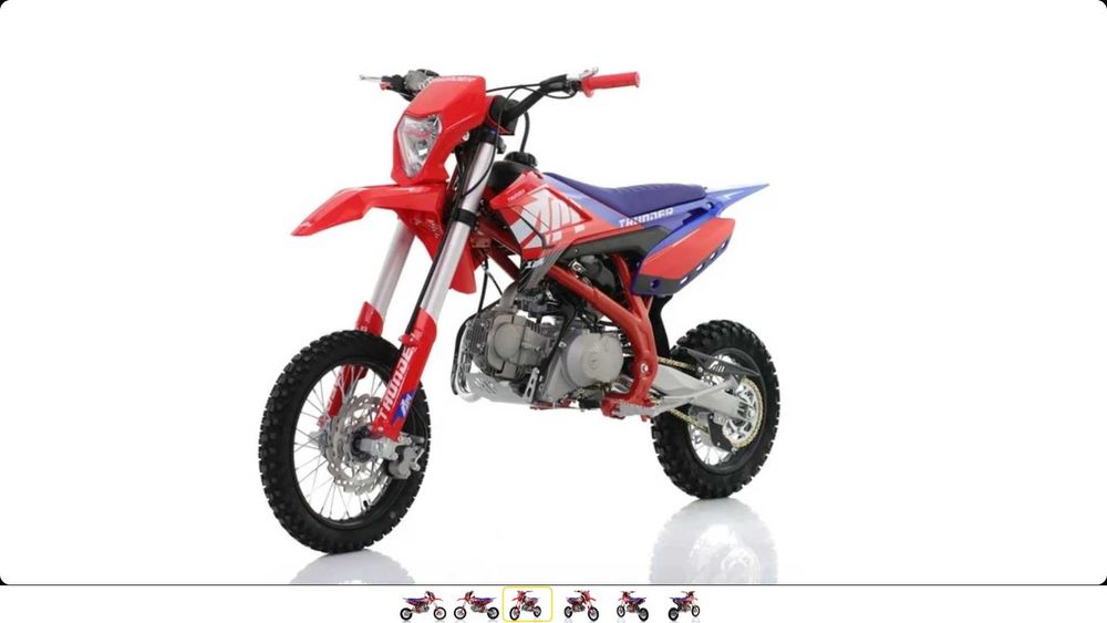 Пітбайк APOLLO THUNDER 125 на колесах (14/12) і (17/14)