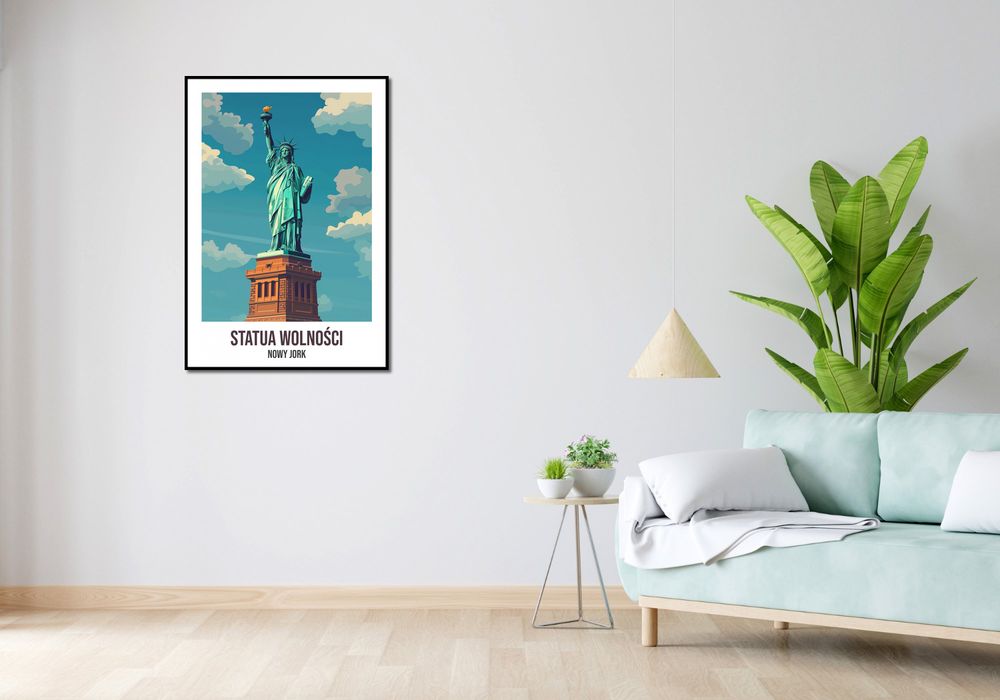 Plakat 68x98cm Statua Wolności