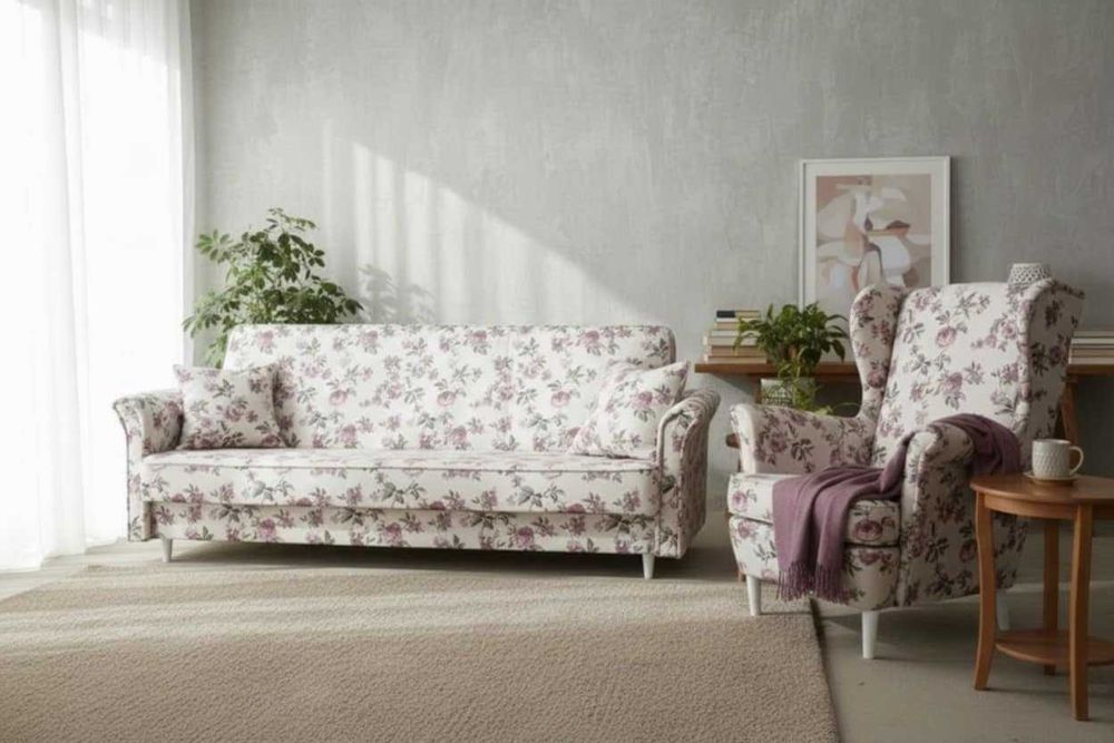 Wersalka rozkładana Skandynawski styl Kanapa z pojemnikiem na pościel