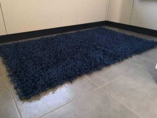 Carpete retangular azul com 90x120cm