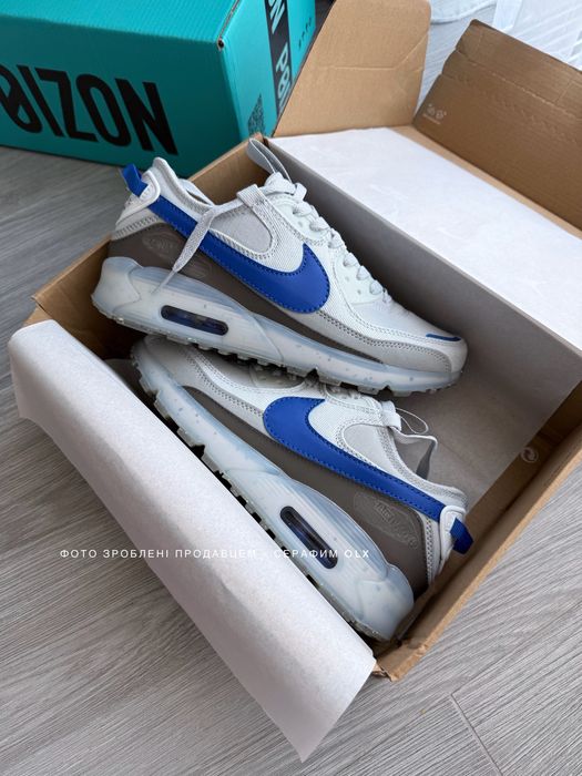 Оригинал Nike Air Max Terrascape 90 Pure Platinum Hyper Royal Наложка!