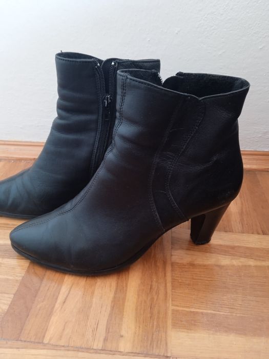 Skórzane buty damskie ocieplane