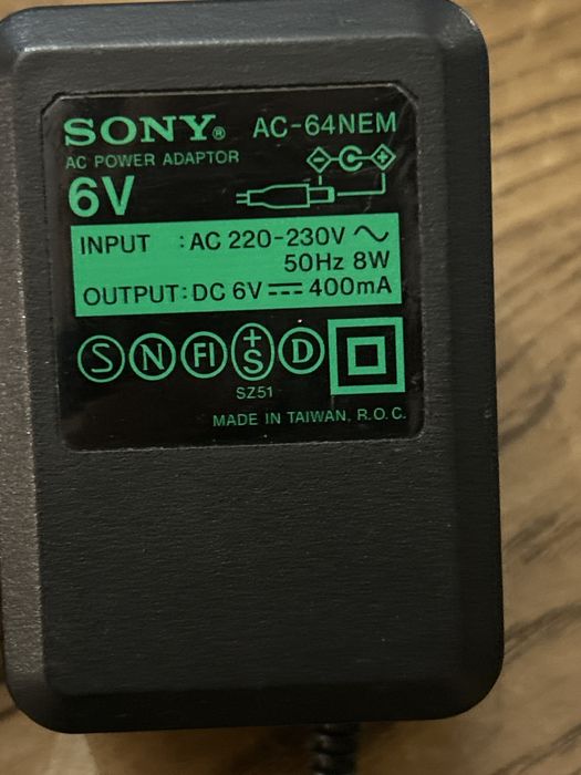 Carregadores  3V 6V 9V e 4.5V SONY Transformadores Minidisc Discman