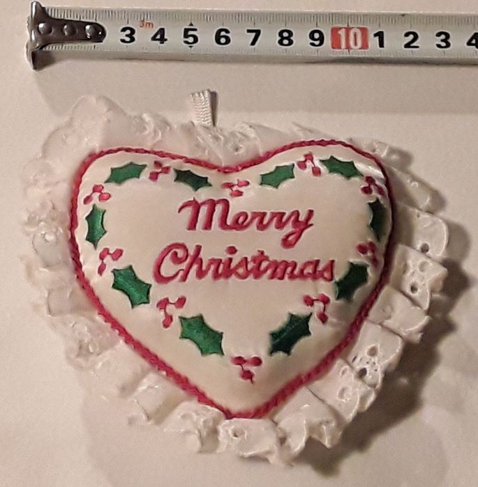 Almofada coração "Merry Christmas"