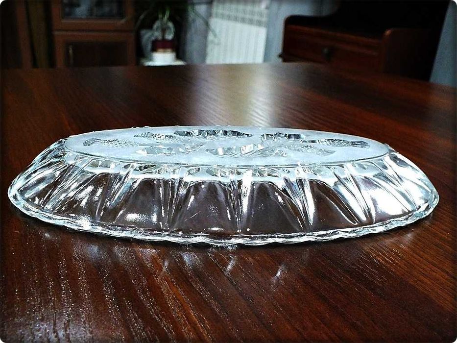 Stary Półmisek Śledziówka '' Osty '' HSG Ząbkowice Szkło Vintage PRL