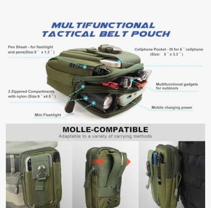 SASZETKA Nerka Taktyczna Militarna Wojskowa Survival + Pas Pasek