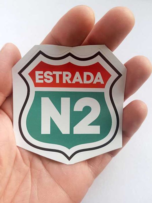 Autocolante Vinil Estrada Nacional N2 Yamaha Vespa Kawasaki Honda