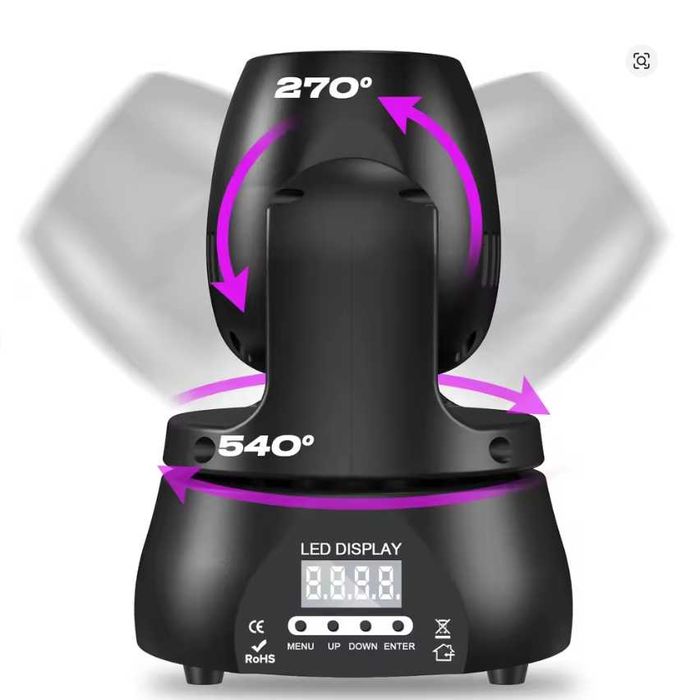 Mini Beam Moving Head Light RGBW LED Stage Light DMX (NOVO)