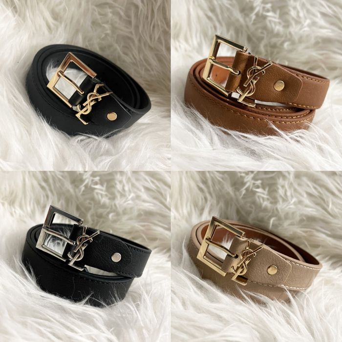 Nowy Skórzany Pasek Damski YSL premium Yves Saint Laurent Tanio