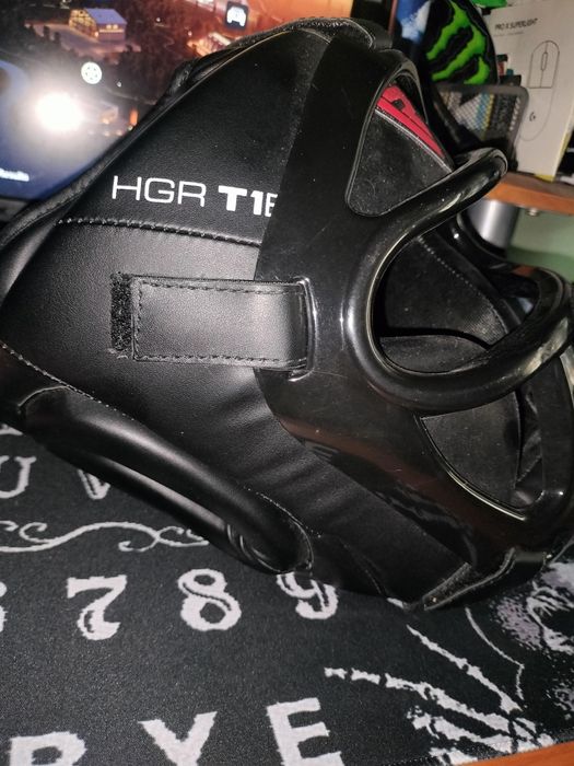 RDX Zero Impact Leather-X Grill Head Guard Black