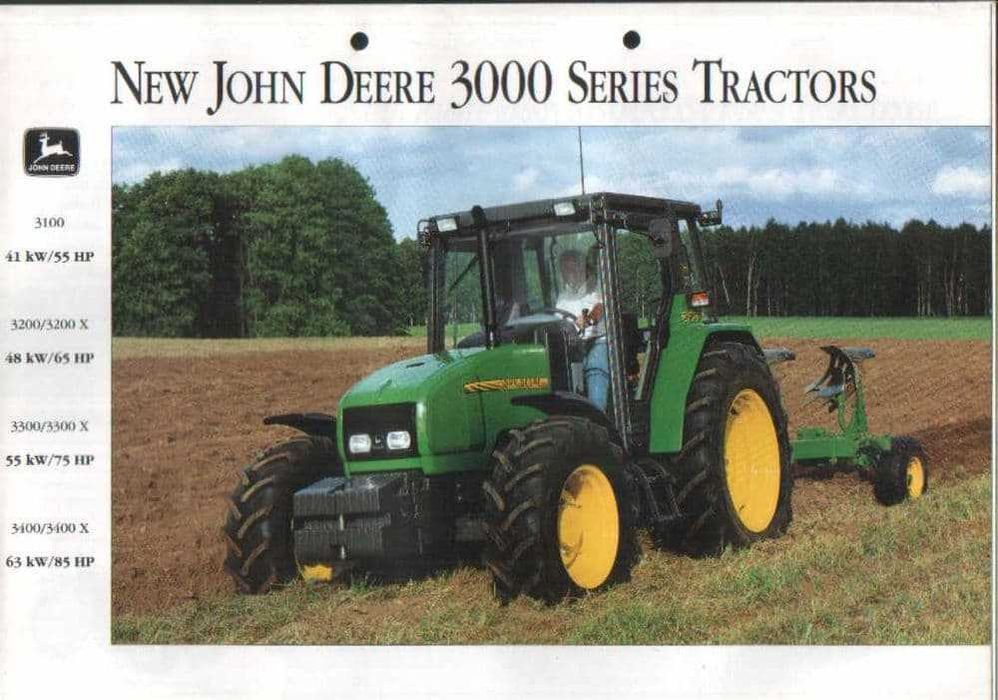 Ciągnik John Deere 3200X, 3300X, 3400X Instrukcja obsługi