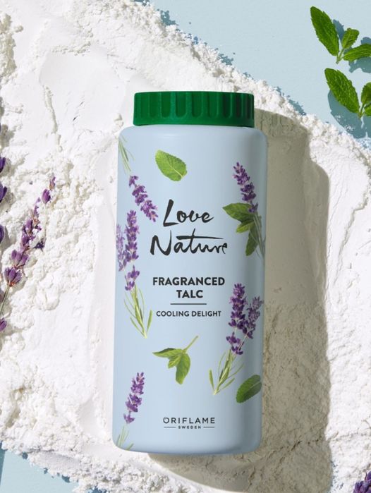 Тальк для тіла з лавандою і м'ятою