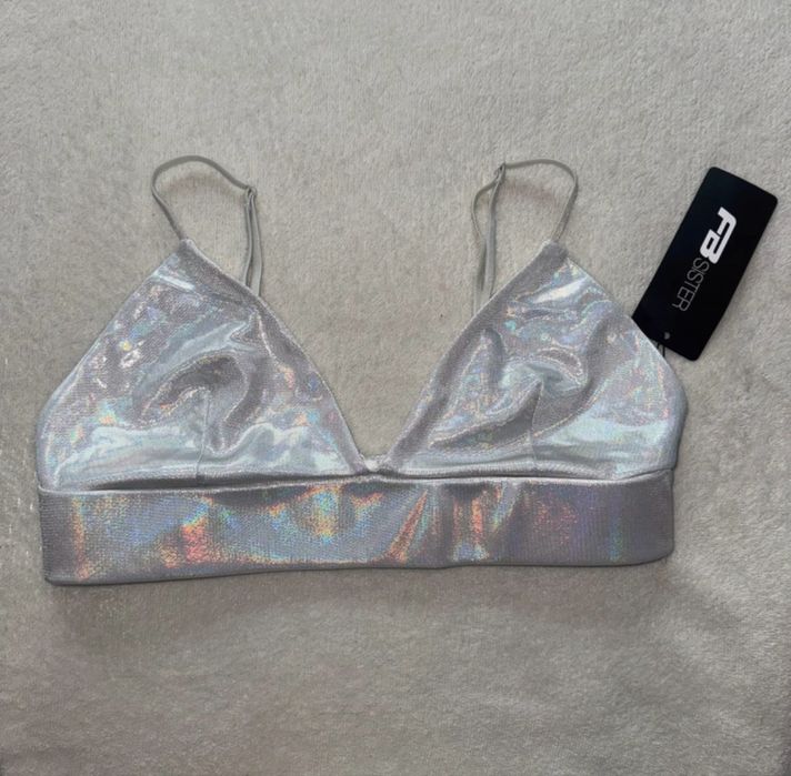 nowy top holo srebrny