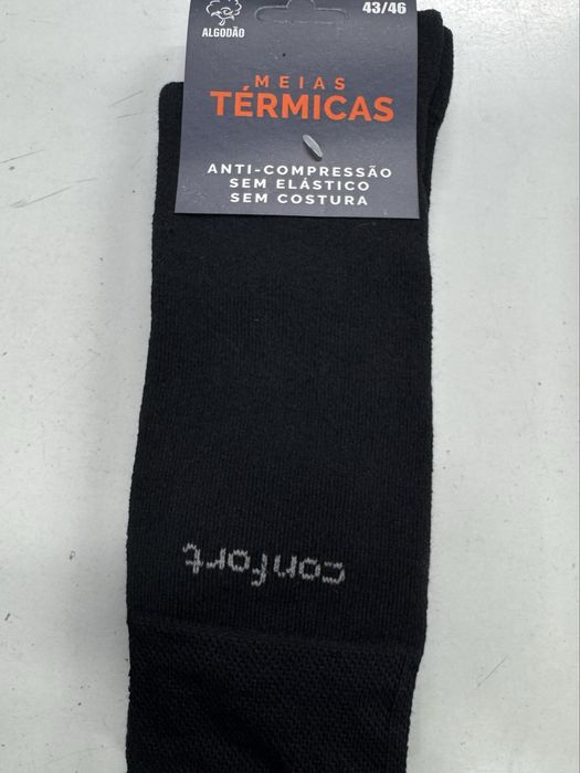 Conjunto de 12 pares de meia termal de inverno.