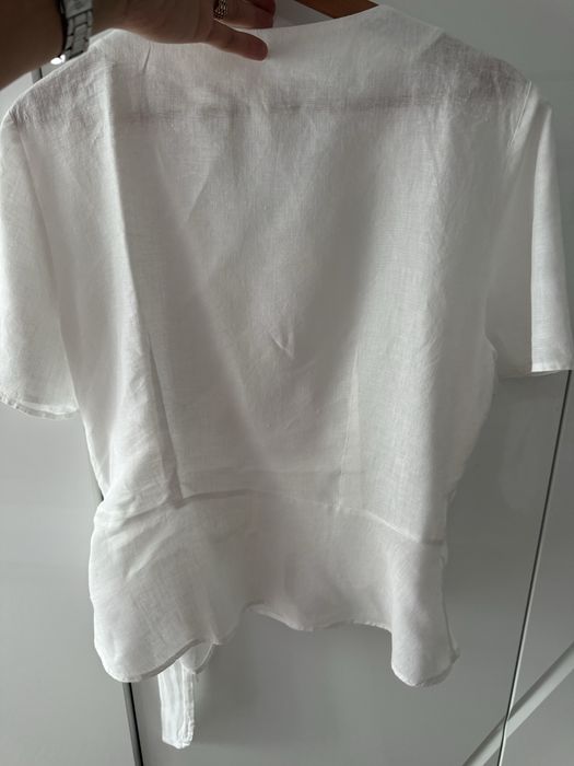 Bluzka damska len Xl wiazana H&M 44 guziki idealna