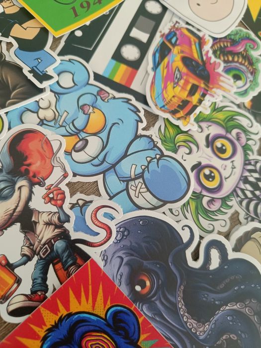 Pack 58 Autocolantes / Stickers – Estilo Pop, Geek, Skate & Cultura Urbana