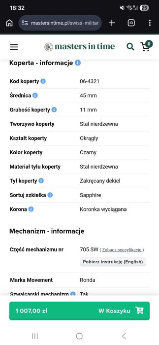 Zegarek Swiss Military Hanowa