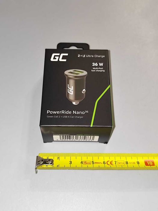 Ładowarka Samochodowa GreenCell PowerRide Nano 36W Nowa