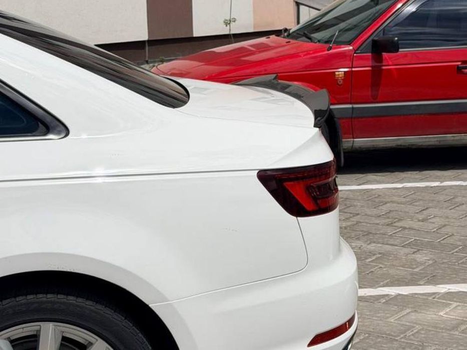 Спойлер лип стиль M4 для Audi A4 B9 2015 2016 2017 2018 2019 2020 2021 2022 2023 ABS пластик цвет черный глянец